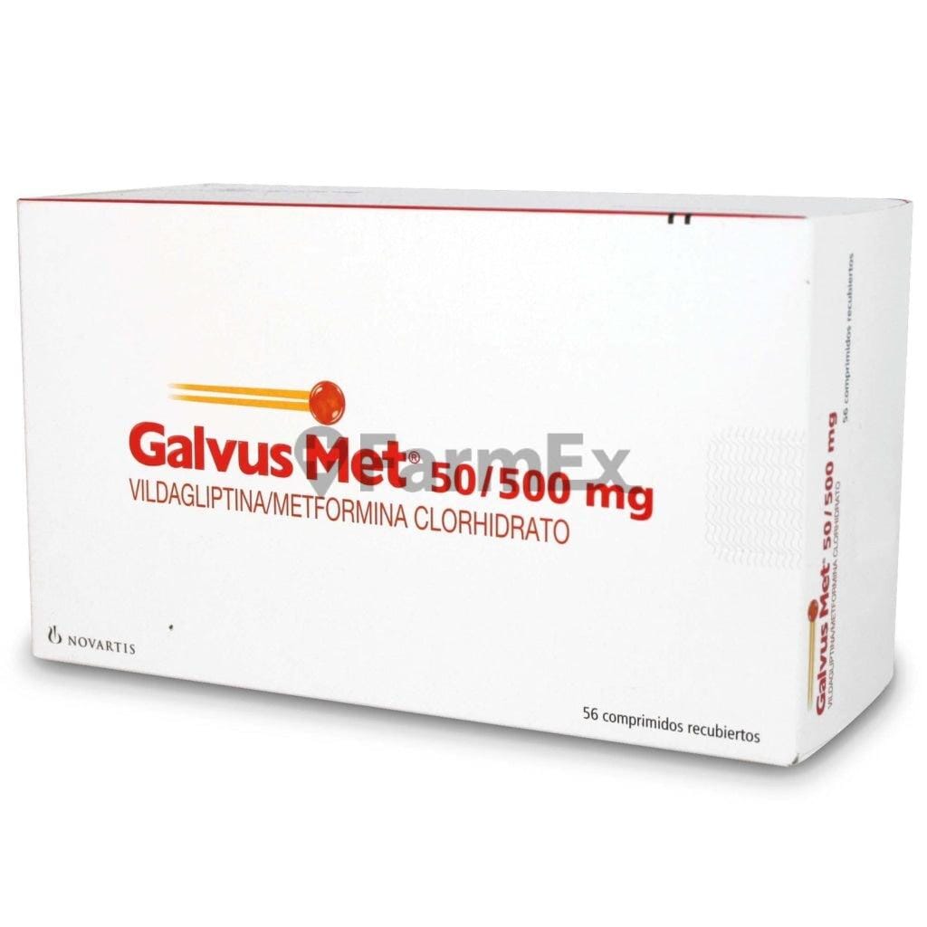 Galvus Met 50 / 500 mg x 56 comprimidos "Ley Cenabast" Farmex-BanMedica-Persistente